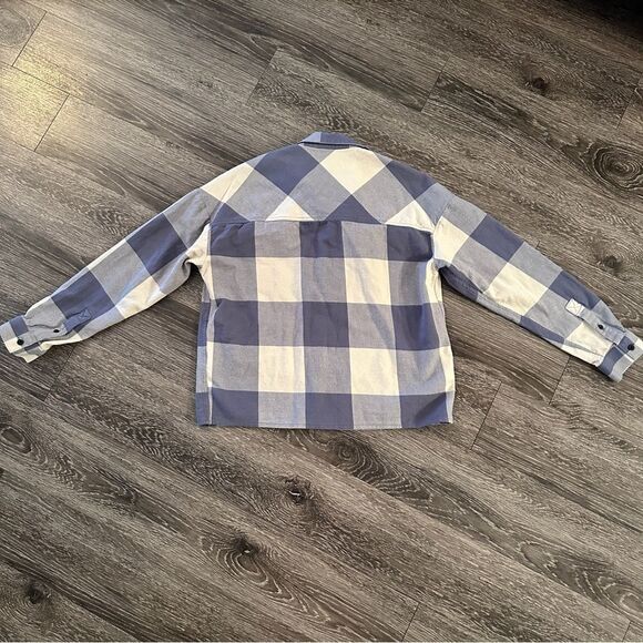 Dr. Denim Nathalie Shirt in Slate Blue Check - Picture 10 of 10
